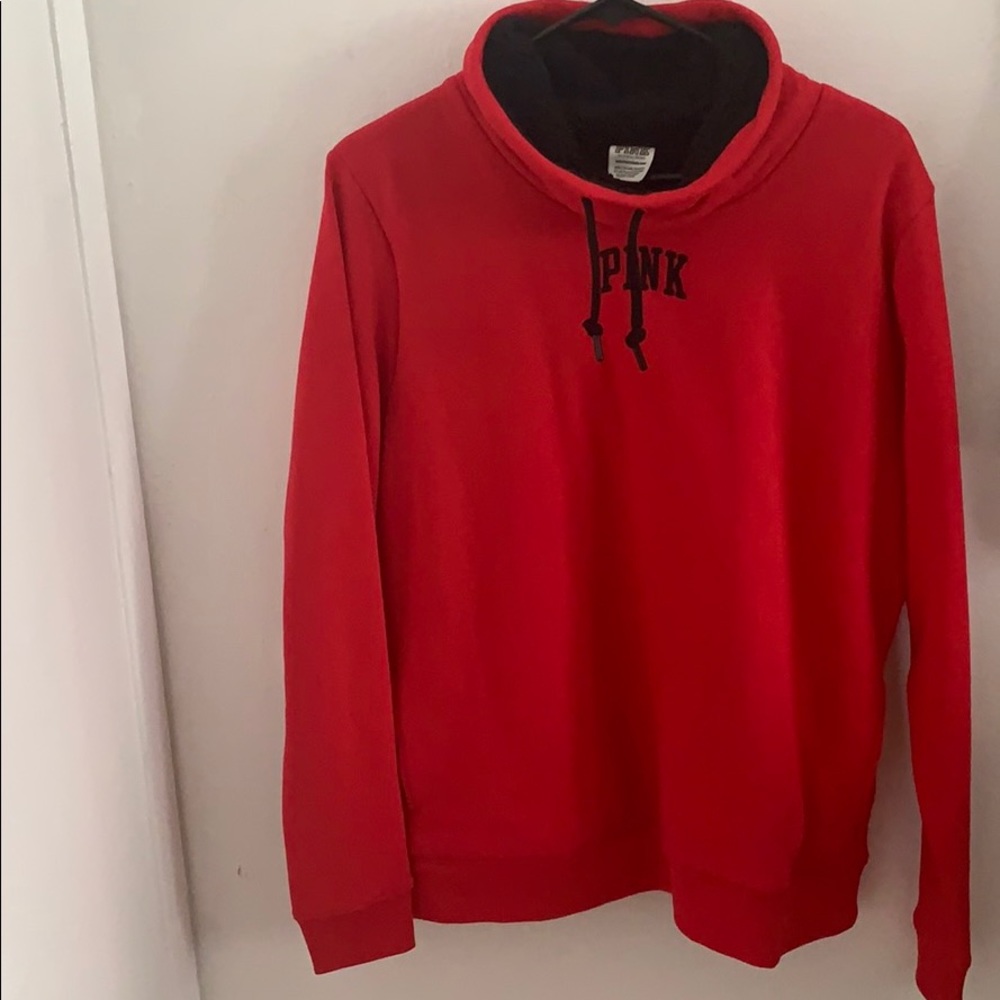 Red Sherpa lined pullover size xsmall NEW